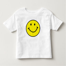 Helder geel vrolijk lachend gezicht kinder shirts