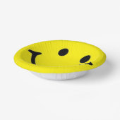 Helder geel vrolijk lachend gezicht papieren kommen (Gebogen)
