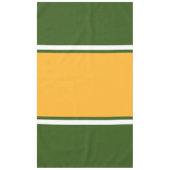 Helder Geel Wit Bos Groene Racing Stripes Tafelkleed (Voorkant)