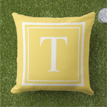 Helder Geel Witte Vierkante Frame Monogram