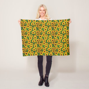 Helder Geel Zonnebloem Kunst Deken