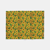 Helder Geel Zonnebloem Kunst Deken (Voorkant (Horizontaal))