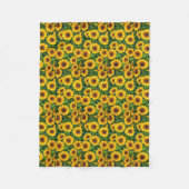Helder Geel Zonnebloem Kunst Deken (Voorkant)