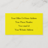 Helder geel zwart haar en stijlvol modern maken visitekaartje (Achterkant)