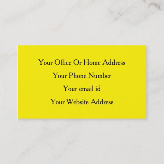 Helder geel zwart haar en stijlvol modern maken visitekaartje (Achterkant)