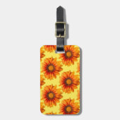 Helder geeloranje verloop bloem uitsnede bagagelabel (Voorkant verticaal)