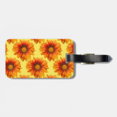 Helder geeloranje verloop bloem uitsnede bagagelabel (Achterkant horizontaal)