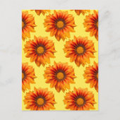 Helder geeloranje verloop bloem uitsnede briefkaart (Voorkant)