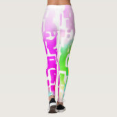 Helder gekleurd Abstract patroon in Crazy Rustic Leggings (Achterkant)