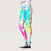 Helder gekleurd Abstract patroon in Crazy Rustic Leggings (Links)