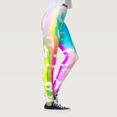 Helder gekleurd Abstract patroon in Crazy Rustic Leggings (Rechts)