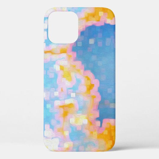 Helder gekleurd Blauw Roze Geel Abstract Case-Mate iPhone Case (Achterkant)