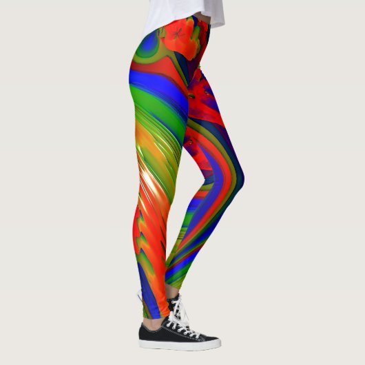 Helder gekleurd fractal leggings (Rechts)