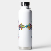 HELDER GEKLEURD GLAS IN LOOD LOOK CROSS WATERFLES (Links)