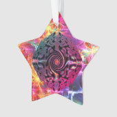 Helder gekleurd kerst alternatief ontwerp ornament (voorkant)