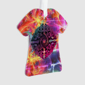 Helder gekleurd kerst alternatief ontwerp ornament (voorkant)