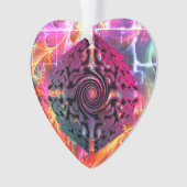 Helder gekleurd kerst alternatief ontwerp ornament (voorkant)