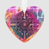 Helder gekleurd kerst alternatief ontwerp ornament (achterkant)