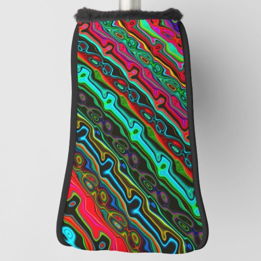 Helder gekleurd, kleurrijk Abstract patroon Golfheadcover (Draai 90)