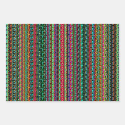 Helder gekleurd, kleurrijk Abstract patroon Inpakpapier Vel (Voorkant 2)