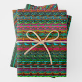 Helder gekleurd, kleurrijk Abstract patroon Inpakpapier Vel (In situ)