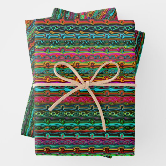 Helder gekleurd, kleurrijk Abstract patroon Inpakpapier Vel (In situ)