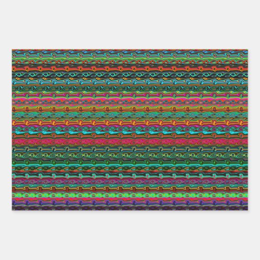 Helder gekleurd, kleurrijk Abstract patroon Inpakpapier Vel (Voorkant)