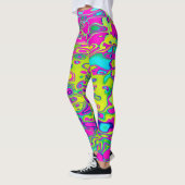 Helder gekleurd, kleurrijk Abstract patroon Leggings (Links)