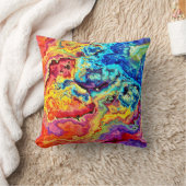 Helder gekleurd marmer  kussen (Deken)