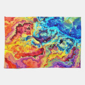 Helder gekleurd marmer  theedoek (Horizontaal)