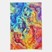 Helder gekleurd marmer  theedoek (Verticaal)