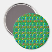 Helder gekleurd modern abstract ontwerp magneet (Voorkant / Achterkant)
