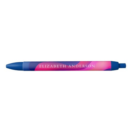 Helder gekleurd modern monogram zwarte inkt pen (Voorkant)