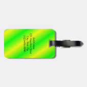 Helder gekleurd Monogrammatisch Bagagelabel (Achterkant horizontaal)