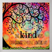 Helder gekleurd "One Kind Day" Poster (Voorkant)
