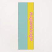 Helder gekleurd pastelblok gepersonaliseerd yogamat (Voorkant)