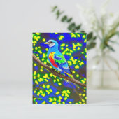 Helder gekleurd vogelBriefkaart Briefkaart (Staand voorkant)