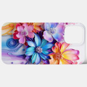 HELDER GEKLEURDE 3D LOOK BLOEMEN Case-Mate iPhone CASE (Achterkant (horizontaal))