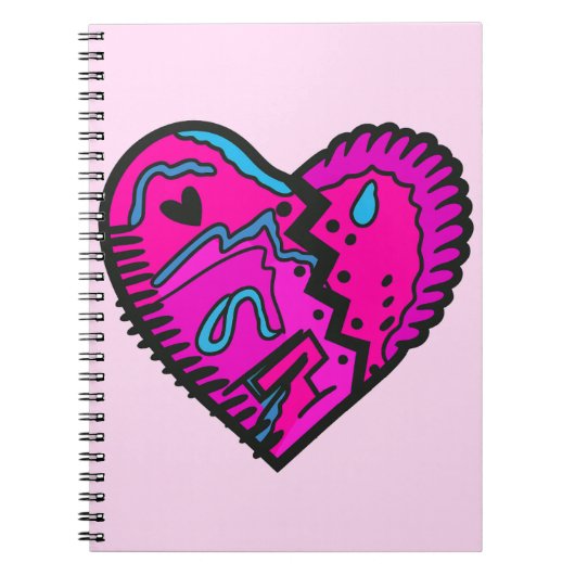 Helder gekleurde 80's thema notitieboek (Voorkant)