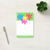 HELDER GEKLEURDE ABSTRACTE BLOEMEN GROENE BUSINESS POST-IT® NOTES (Kantoor)