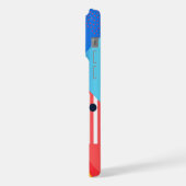 Helder gekleurde achtergrond met cirkels iPhone hoesje (Linkerkant)