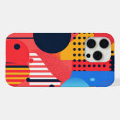 Helder gekleurde achtergrond met cirkels iPhone hoesje (Achterkant horizontaal)