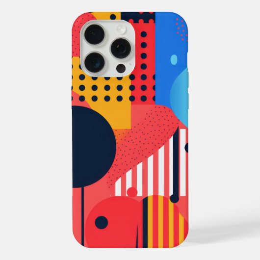 Helder gekleurde achtergrond met cirkels iPhone hoesje (Achterkant)
