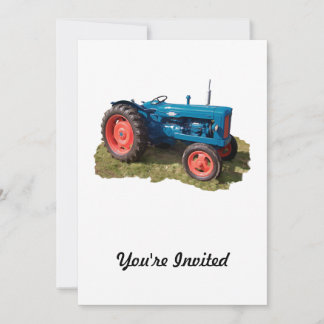 Helder gekleurde Antiek tractor en veld Kaart