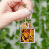 Helder gekleurde calla's bij de sleutelhanger (Hand)