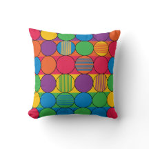 Helder gekleurde cirkels en strips