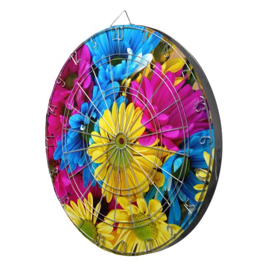 Helder gekleurde dagen dartbord (Voorkant Rechts)