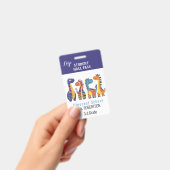 Helder gekleurde dieren  leraar of student pass badge (Handheld)