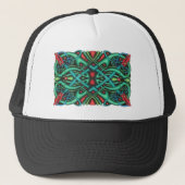 Helder gekleurde Drakenkop Celtic Knot Trucker Pet (Voorkant)