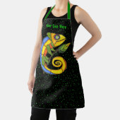 Helder gekleurde Fantasy Lizard Twig Leaf Stippen Schort (Insitu)